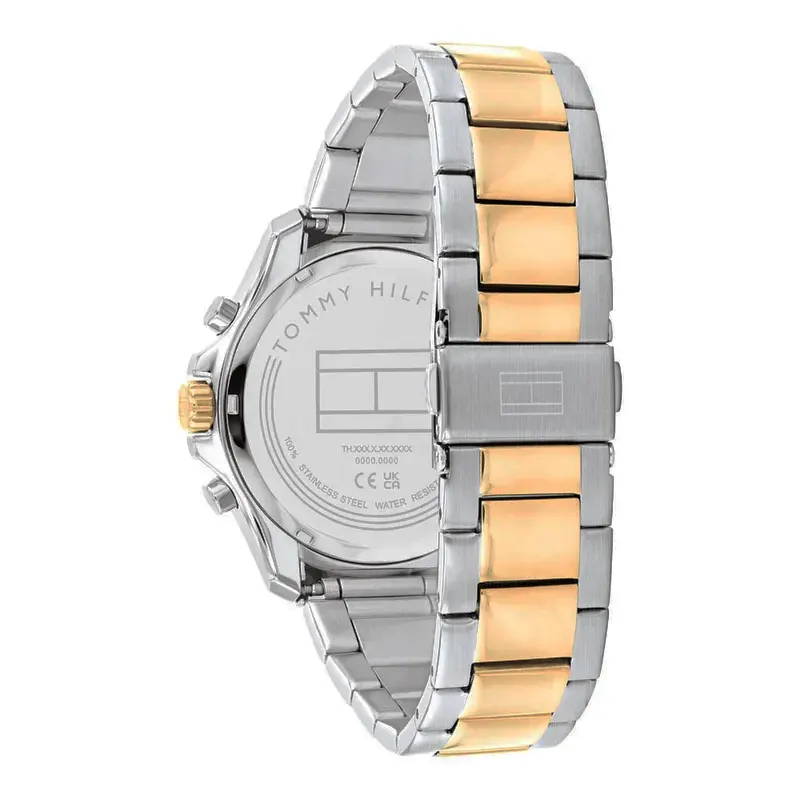 Tommy Hilfiger Dexter Black Dial Two-tone Men's Watch- 1792095